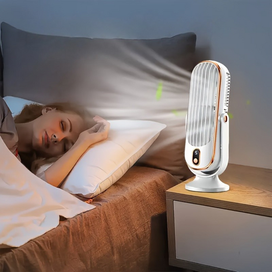 AeroLux Elite Cooling Fan | Dual Motor, 720° Rotation, USB Rechargeable & Ultra Quiet for Ultimate Comfort Anywhere