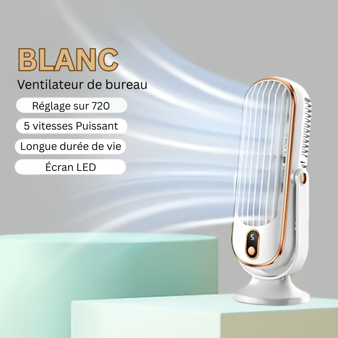 AeroLux Elite Cooling Fan | Dual Motor, 720° Rotation, USB Rechargeable & Ultra Quiet for Ultimate Comfort Anywhere