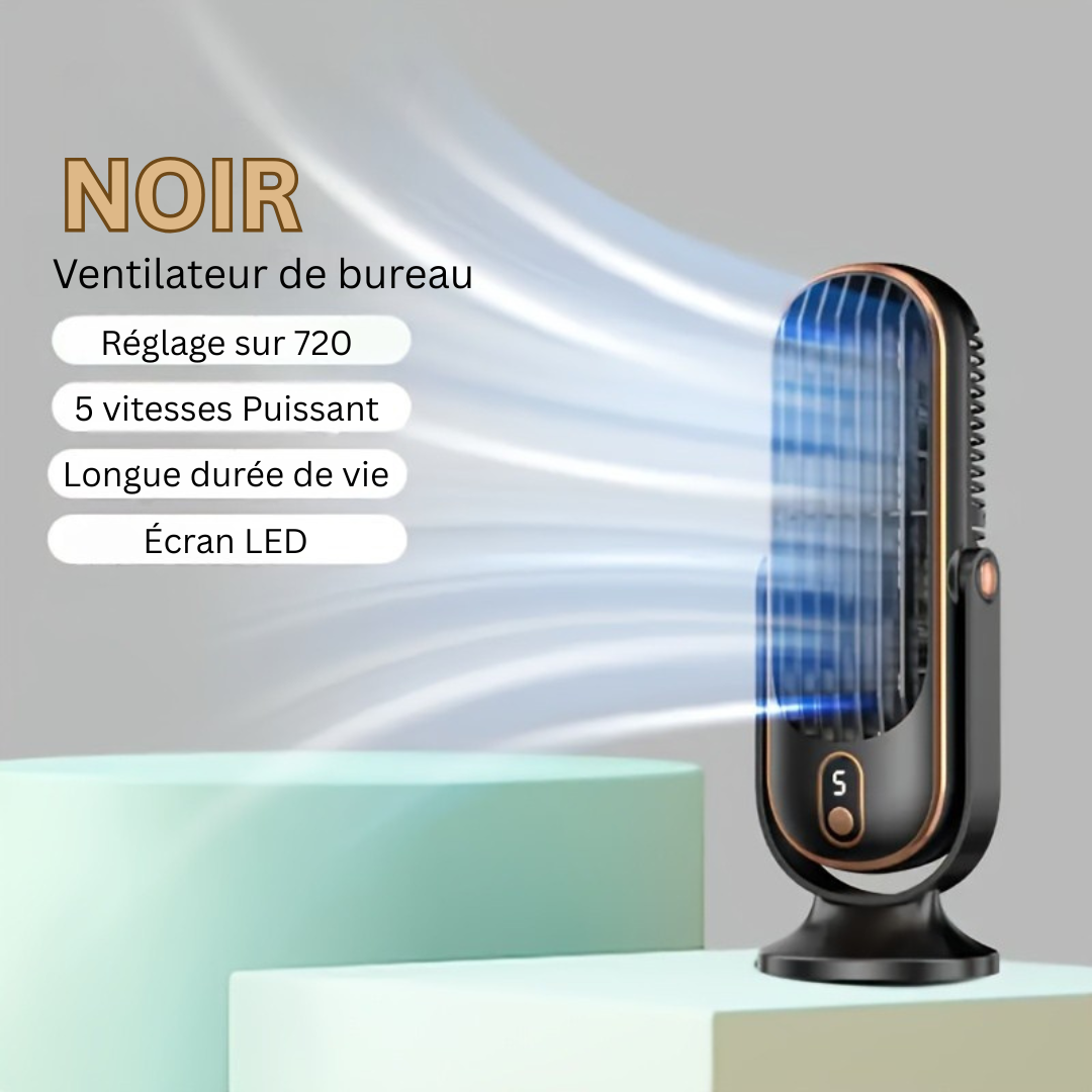 AeroLux Elite Cooling Fan | Dual Motor, 720° Rotation, USB Rechargeable & Ultra Quiet for Ultimate Comfort Anywhere