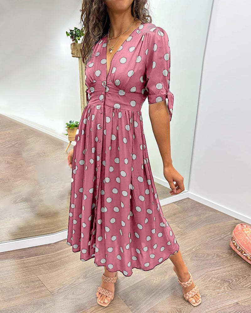 Alexandra - Elegant Polka Dot Dress