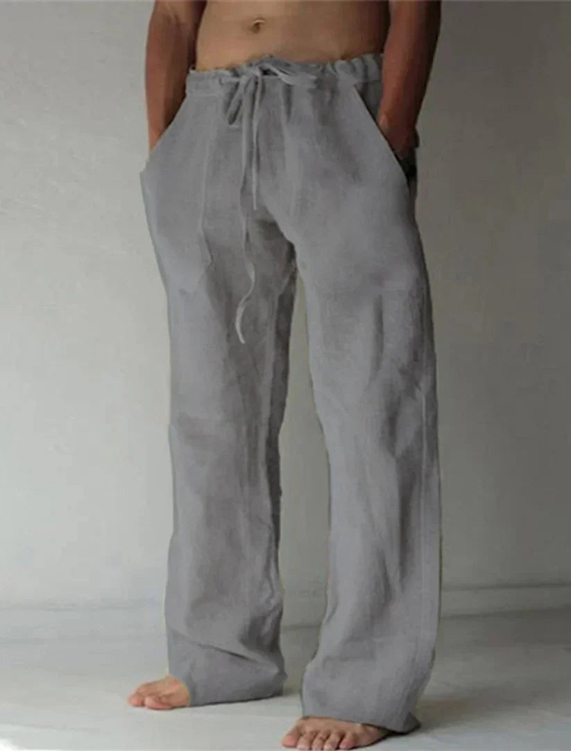 Arthur - Men's Wide Linen Trousers