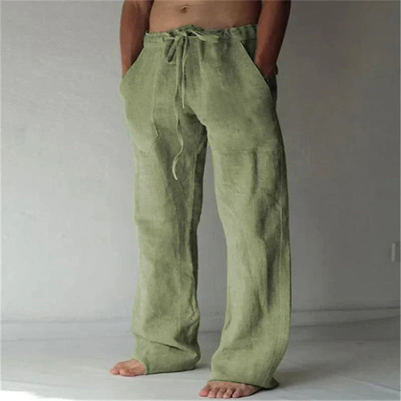 Arthur - Men's Wide Linen Trousers