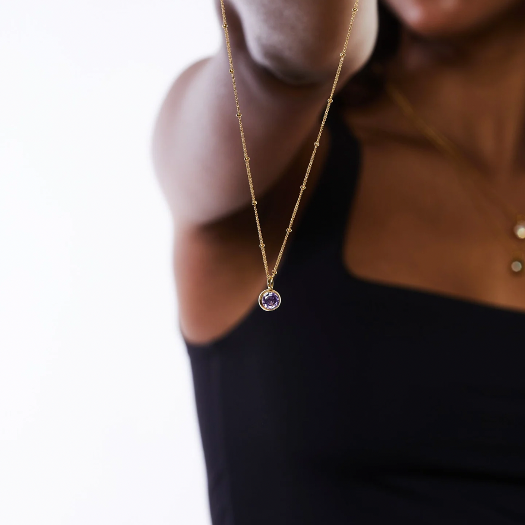 Aurora Birthstone Necklace - A Enchanting Connection