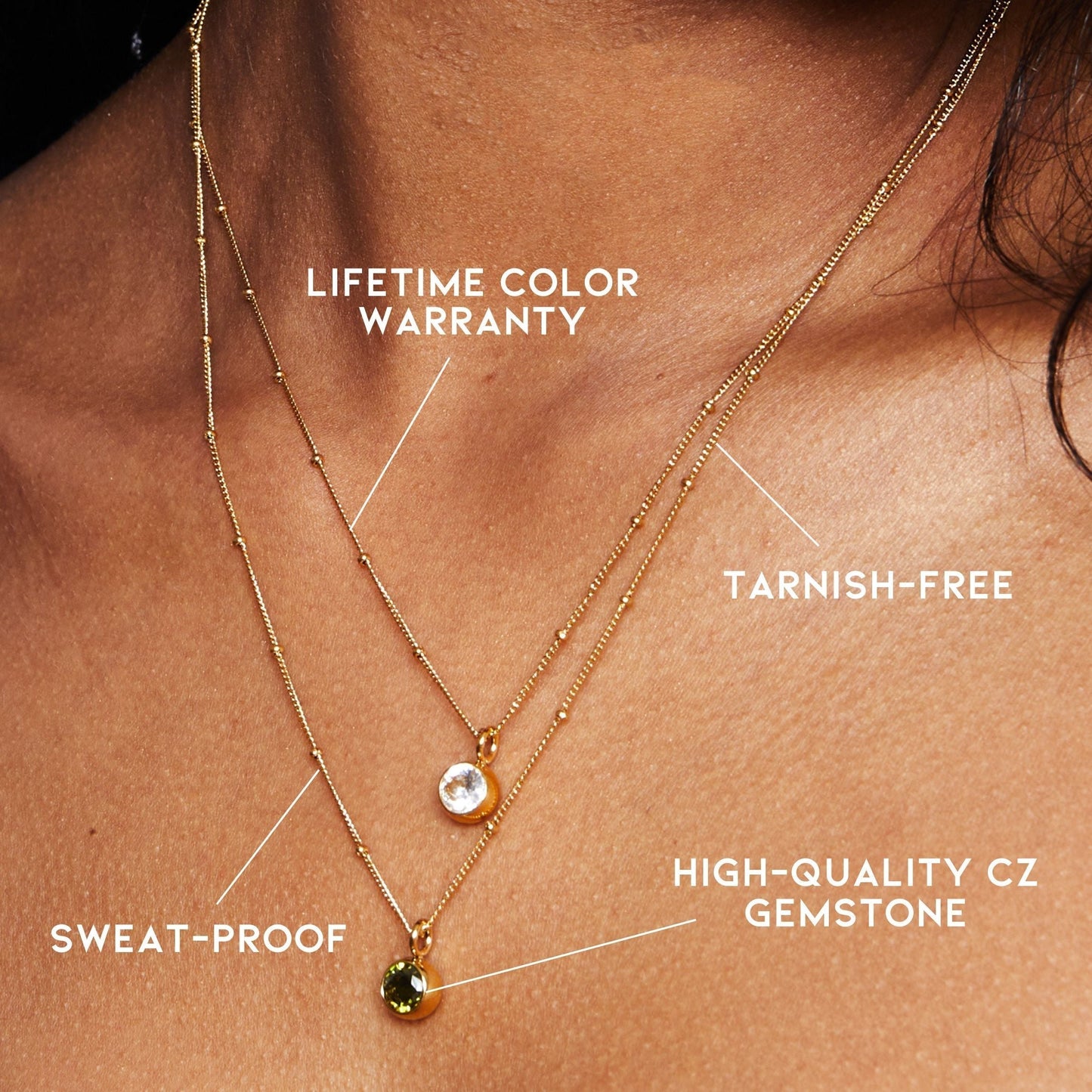 Aurora Birthstone Necklace - A Enchanting Connection