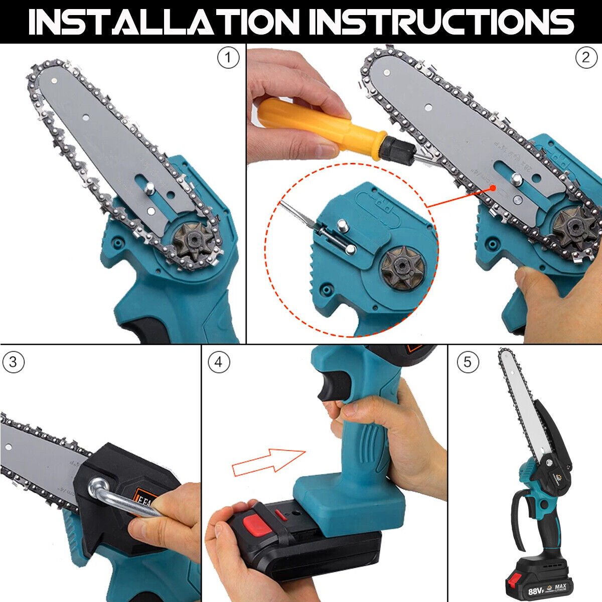 Battery Chainsaw - Simplified Wood Cutting!