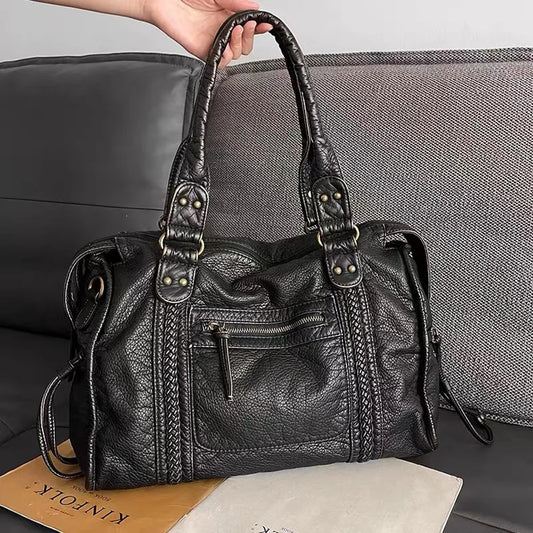 Black Handbag for Courses - RACHEL