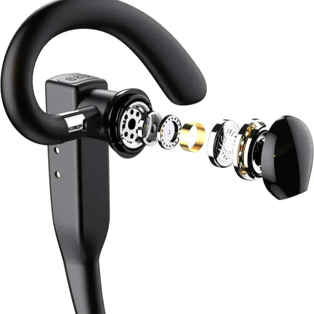 Bluetooth 5.1 Noise Cancelling Headset with Dual Microphones for Men