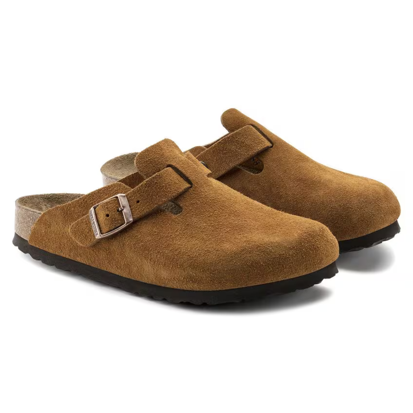 Boston | Taupe Suede – Classic Clogs with Cushioned Anatomical Footbed