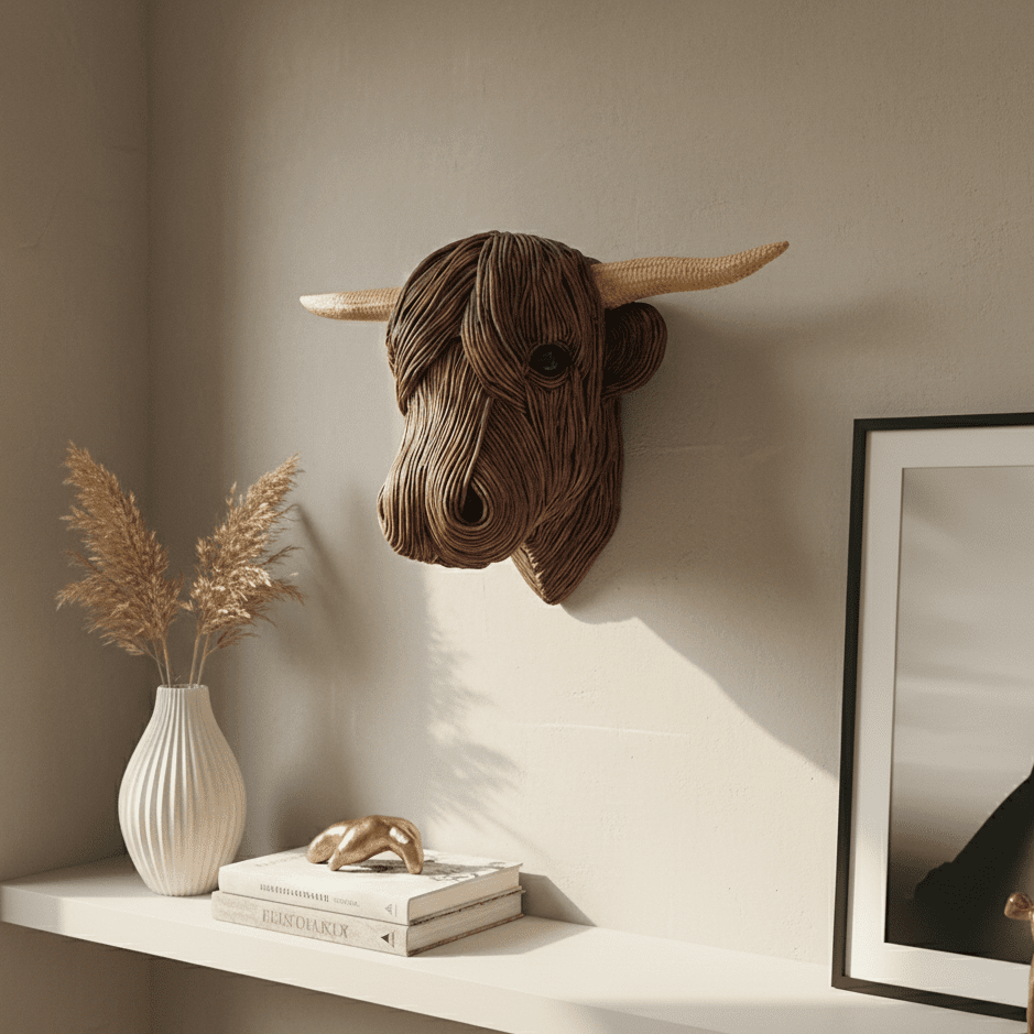 BOVINEART – Elegant cow wall sculpture in country house style