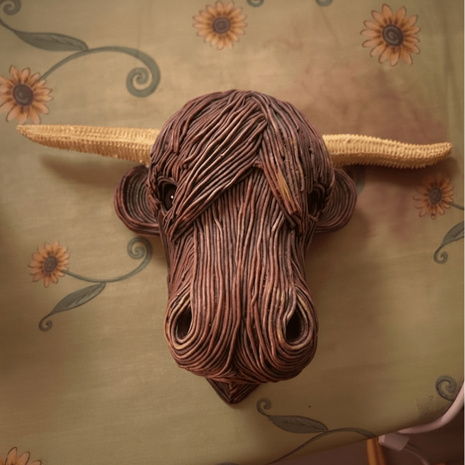 BOVINEART – Elegant cow wall sculpture in country house style
