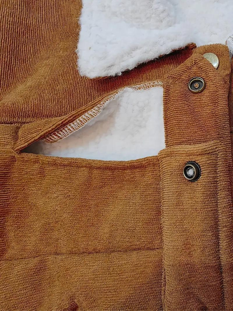 Buttoned Winter Jacket for Women with High Collar