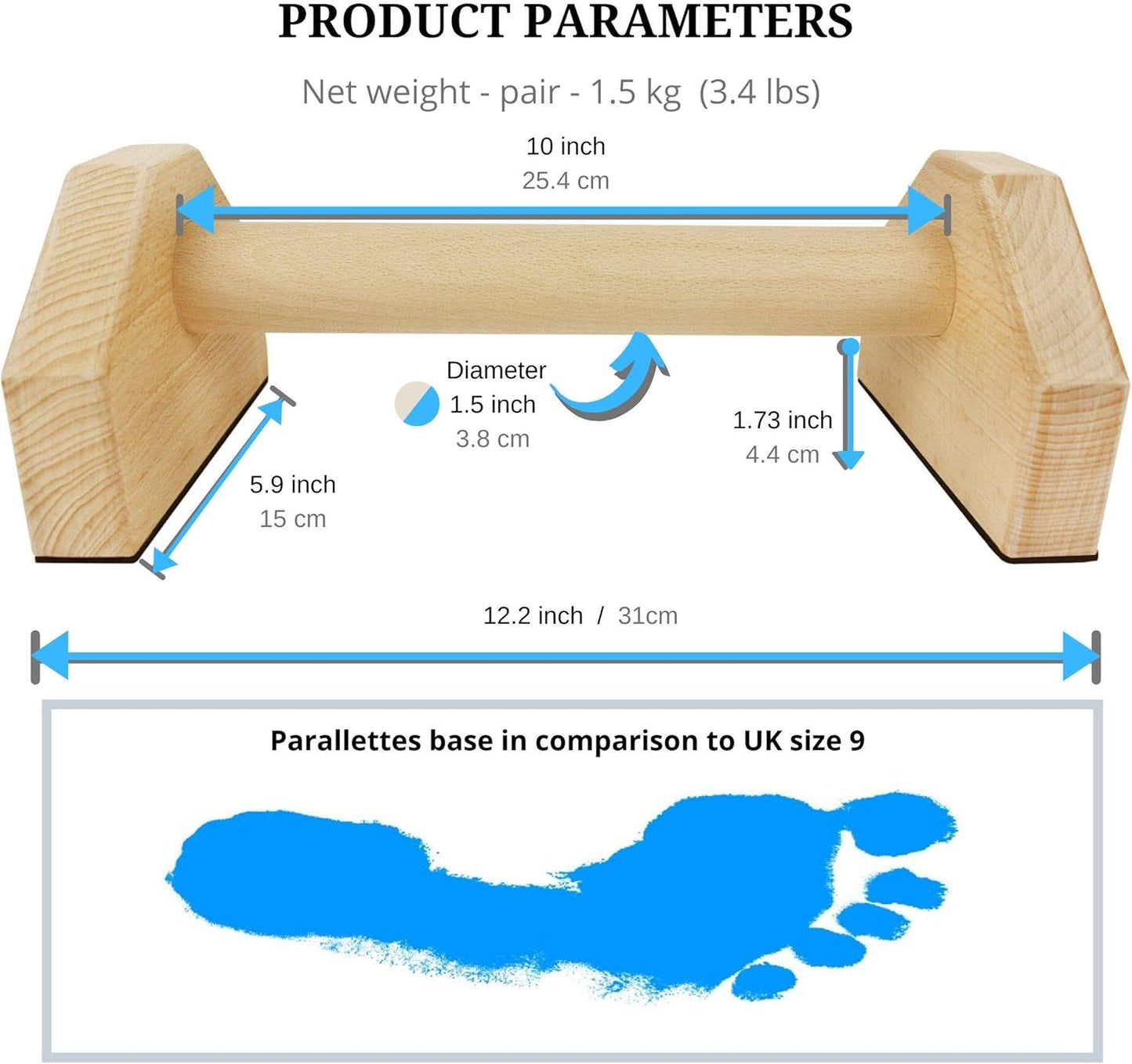 Calisthenics PowerBars – Sturdy Wooden Push-Up Supports