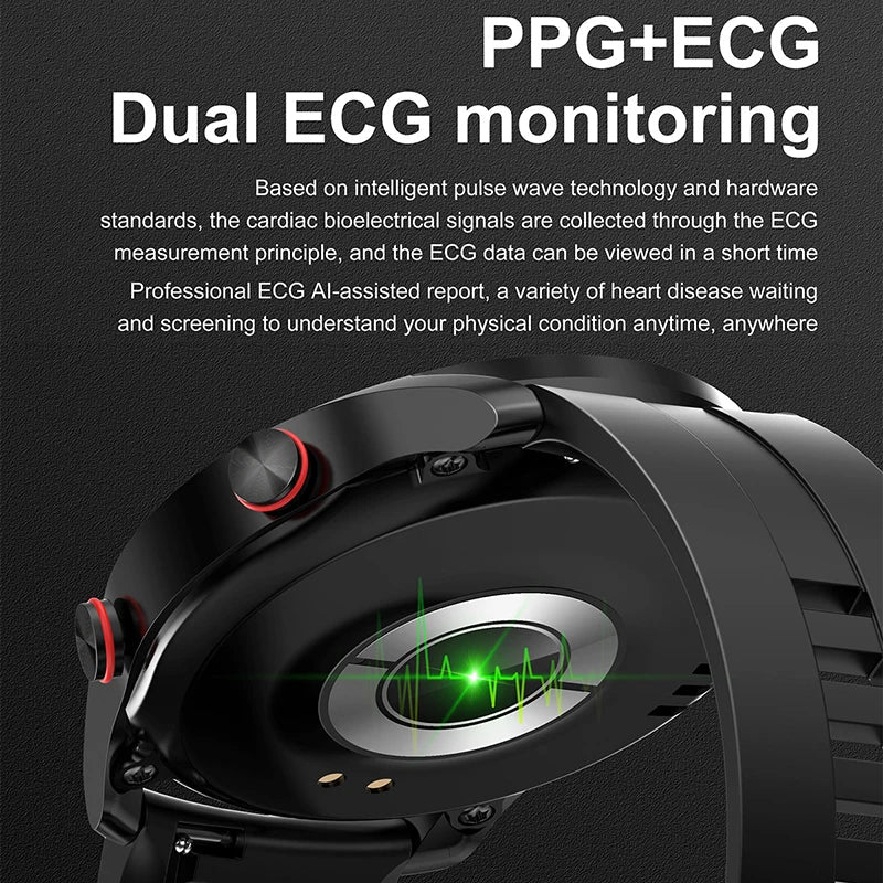 CARDIOTRON – Premium men's smartwatch with ECG+PPG & call function