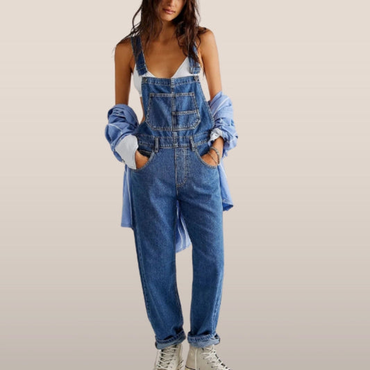Casual Jumpsuit with Adjustable Straps