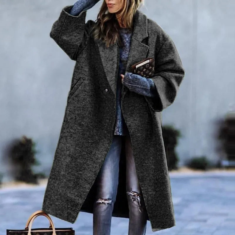 Chic Oversized Coat - Elegant, Comfortable Coat for All Occasions