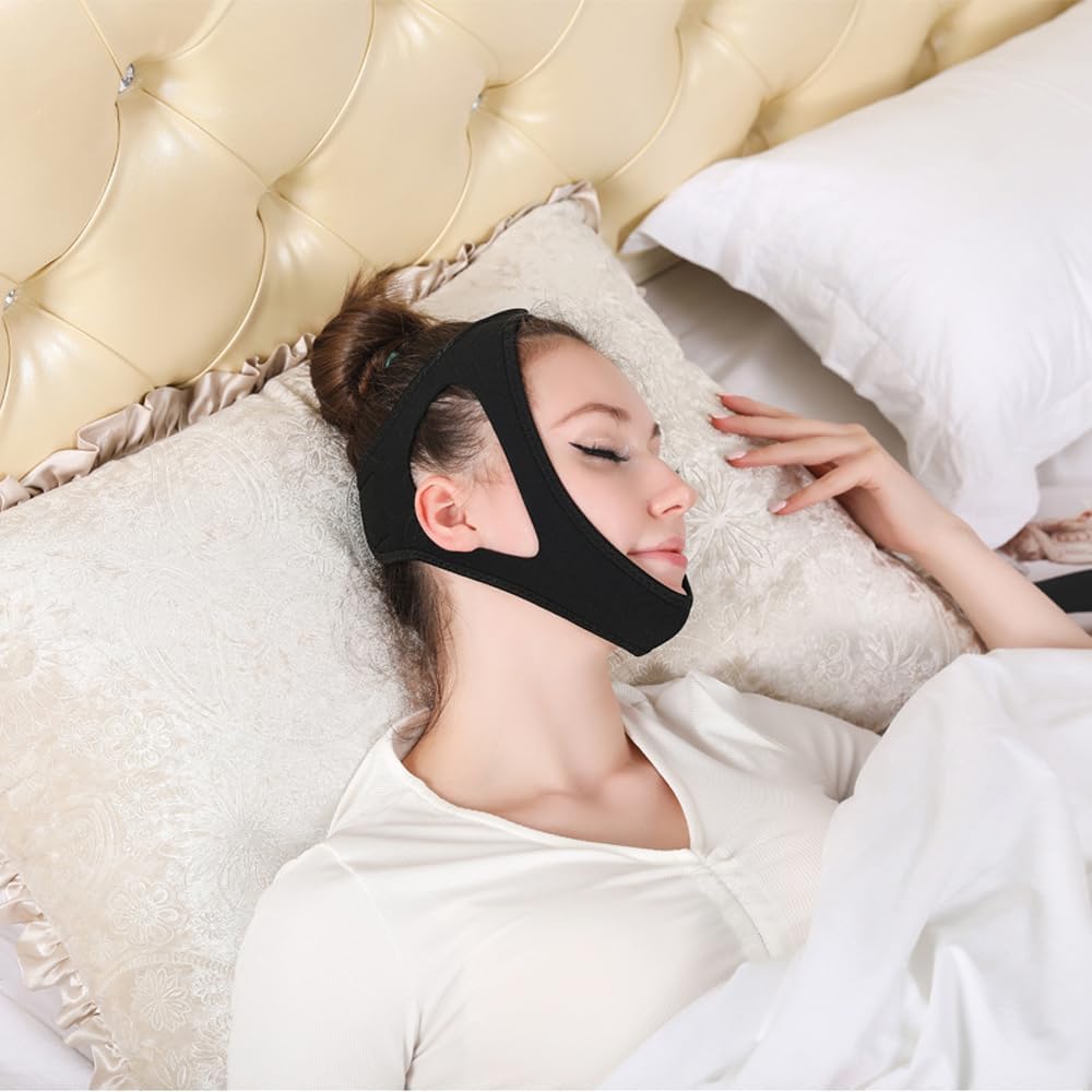 Chin Strap to Prevent Snoring Made of Breathable Neoprene – Reduces Snoring and Ensures Comfortable Sleep at Night