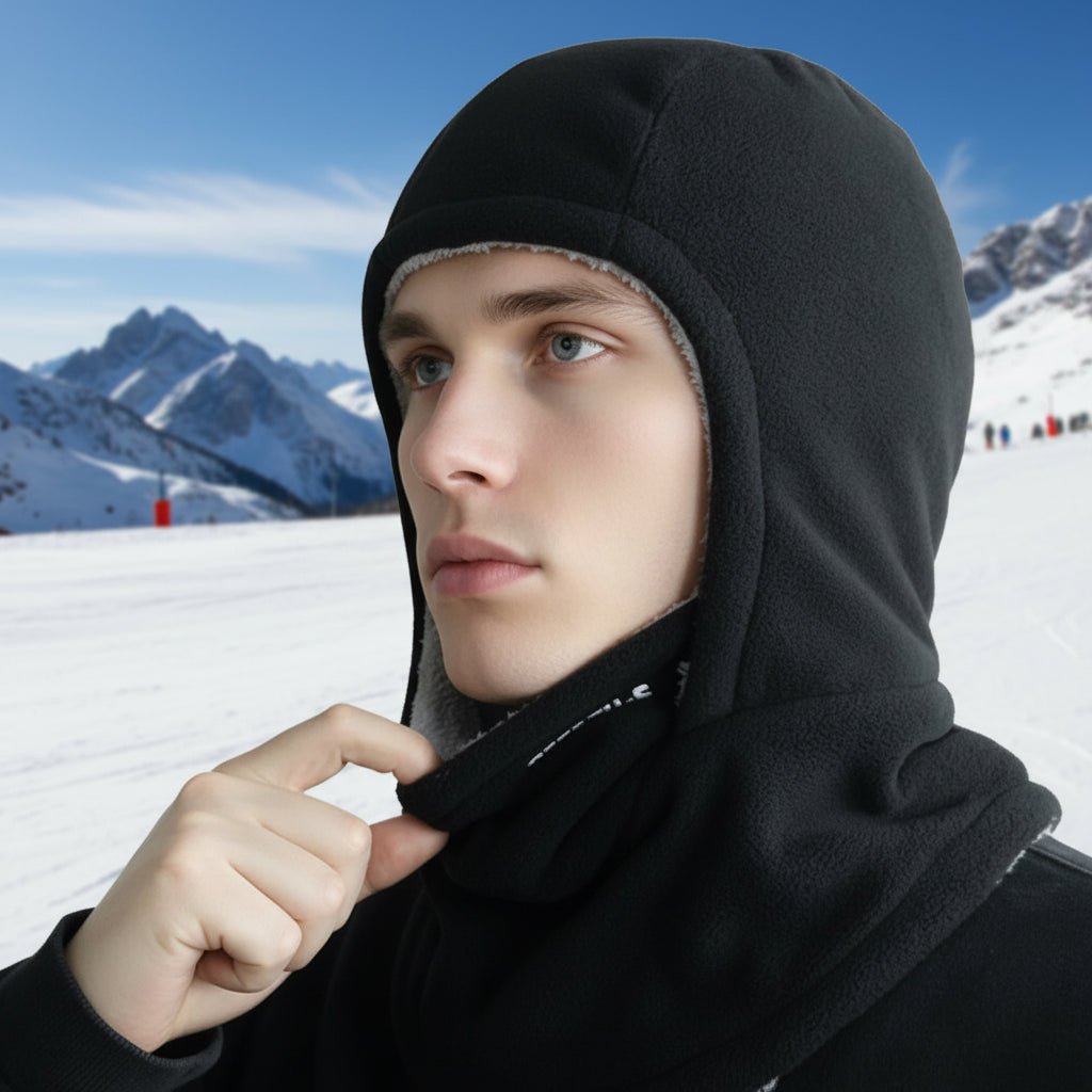 COLD HOOD – Thermal Fleece Balaclava for Cycling & Outdoor Sports in Icy Weather
