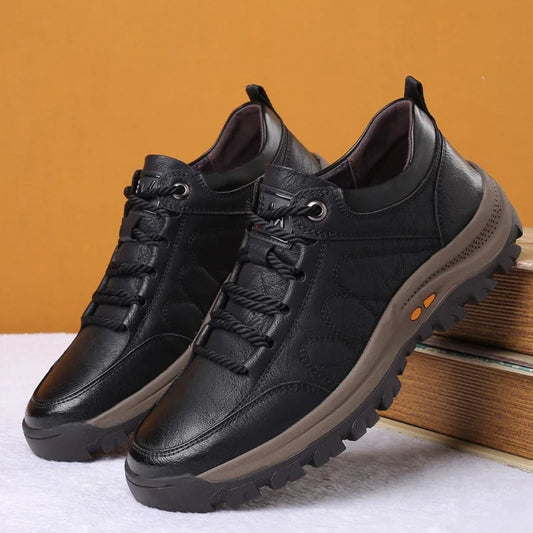 Comfortable and Waterproof Orthopedic Leather Shoes for Men