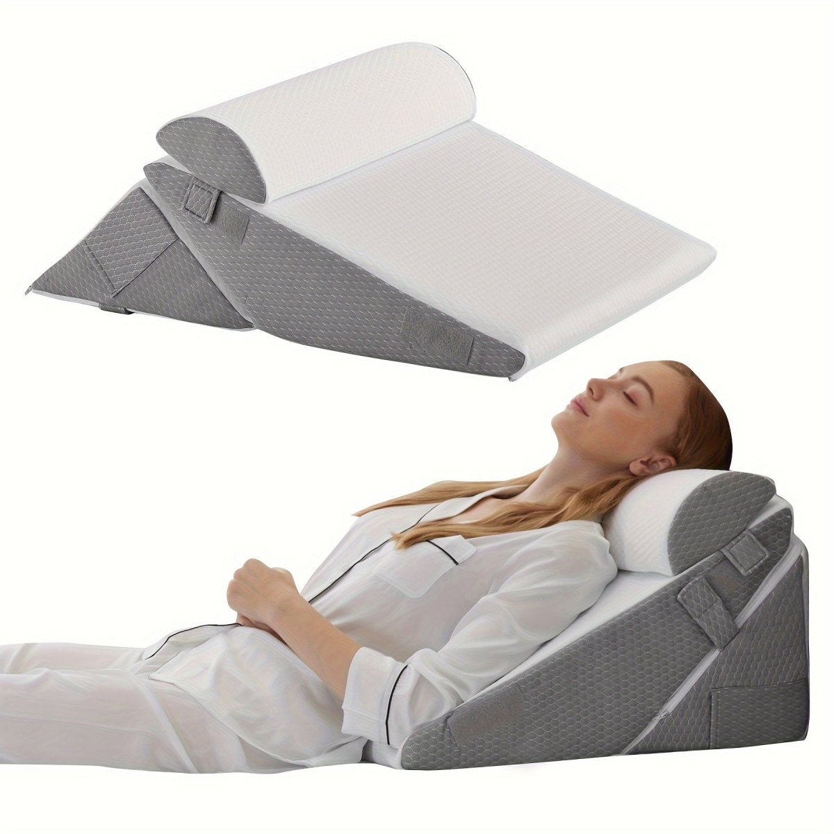 COMFORTRISE – Adjustable Memory Foam Wedge Cushion for Back and Leg Relaxation