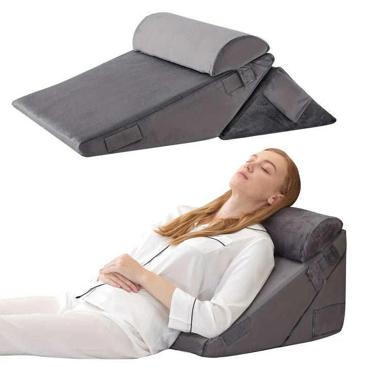 COMFORTRISE – Adjustable Memory Foam Wedge Cushion for Back and Leg Relaxation