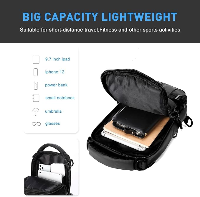 Compact Crossbody Sling Backpack - UrbanLite