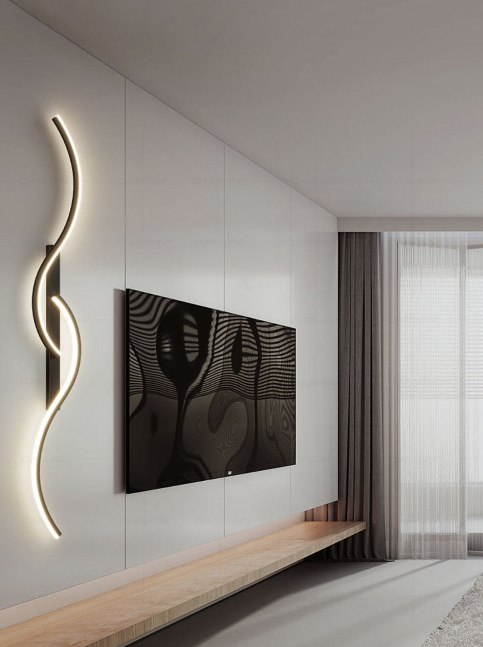 Contemporary LED Wall Sconce – Artistic Combination of Forms