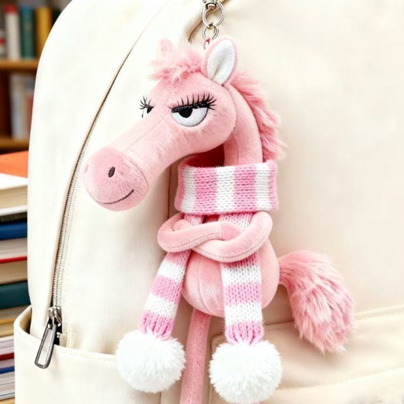 Cool Horse Plush Charm™ – Stylish Plush Keychain
