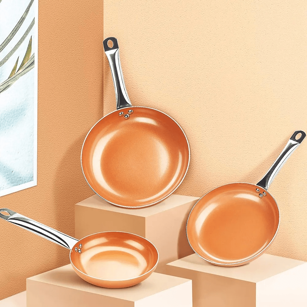 COPPER PAN - Professional copper pan with non-stick coating & perfect heat distribution