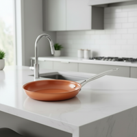 COPPER PAN - Επαγγελματικό τηγάνι από χαλκό με αντικολλητική επίστρωση και τέλεια κατανομή θερμότητας