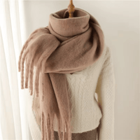 CosyCharm - Bufanda Suave de Cachemira con Flecos para Días Cálidos de Invierno