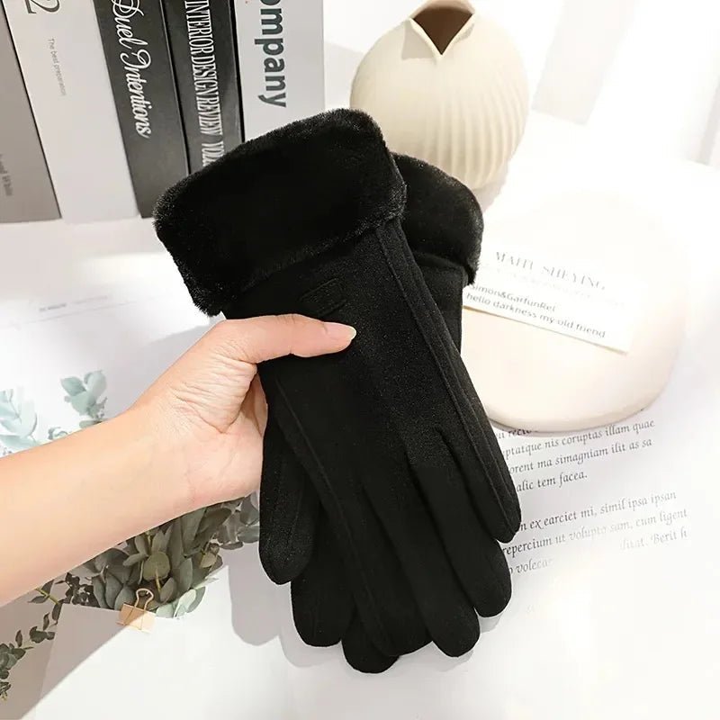 COZELLE – Thick Suede Touchscreen Gloves for Cold Days
