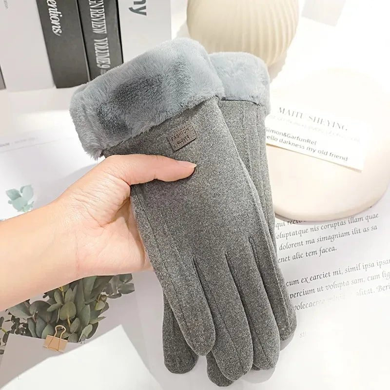 COZELLE – Thick Suede Touchscreen Gloves for Cold Days