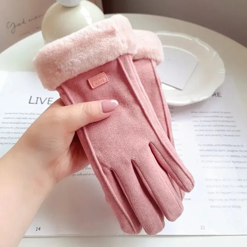 COZELLE – Thick Suede Touchscreen Gloves for Cold Days