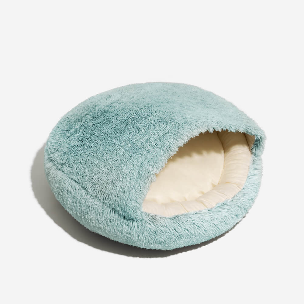 Cozy & Safe Semi-Open Pet Bed Soft Cotton Fabric