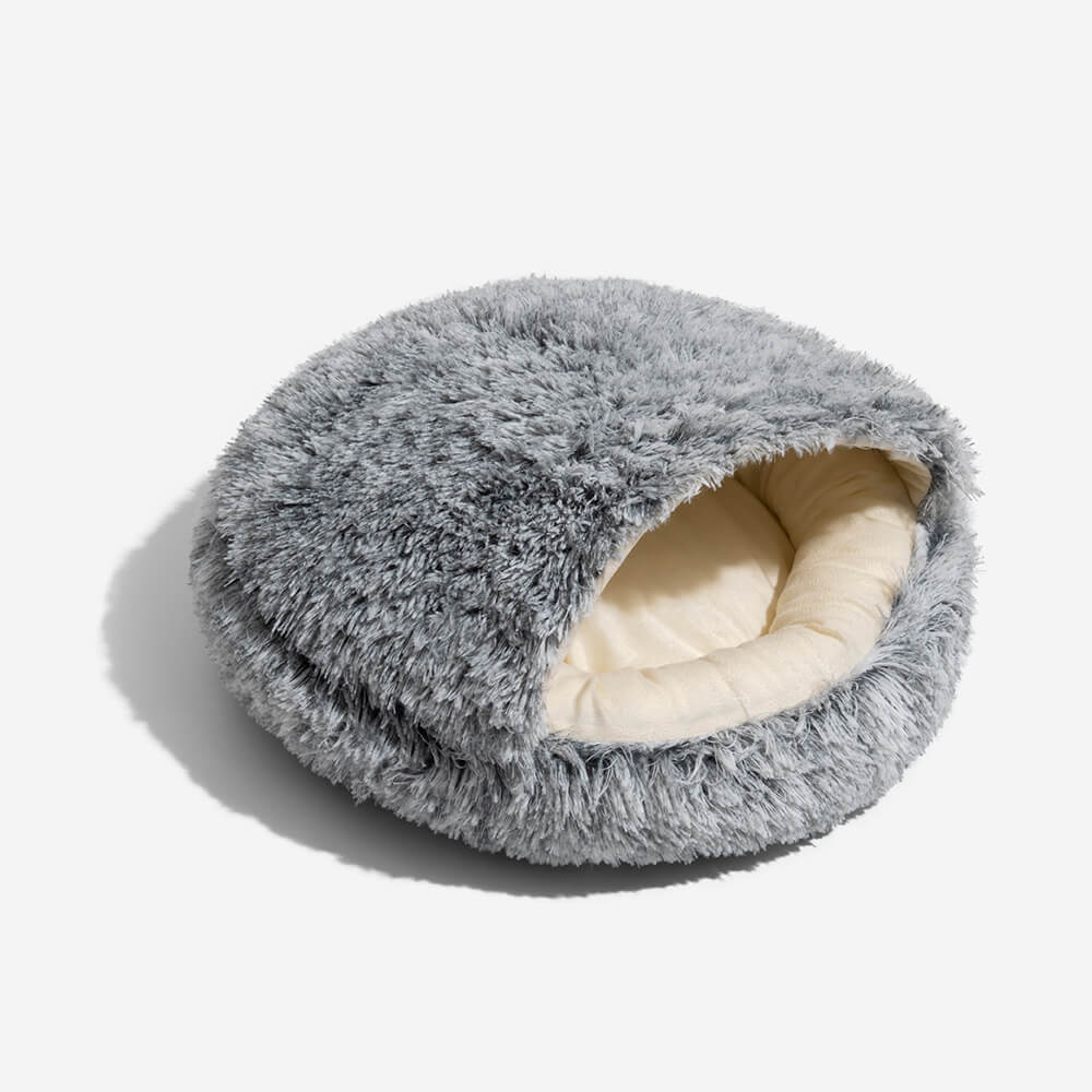 Cozy & Safe Semi-Open Pet Bed Soft Cotton Fabric