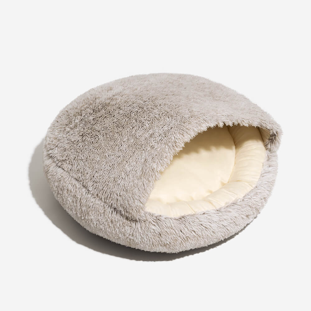 Cozy & Safe Semi-Open Pet Bed Soft Cotton Fabric