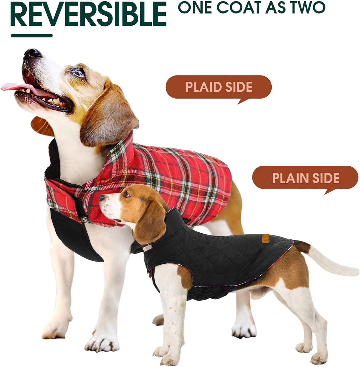 Cozy Waterproof Dog Jacket – Winter Coat in British Style