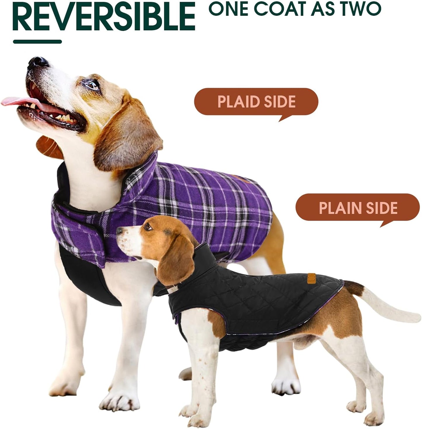 Cozy Waterproof Dog Jacket – Winter Coat in British Style