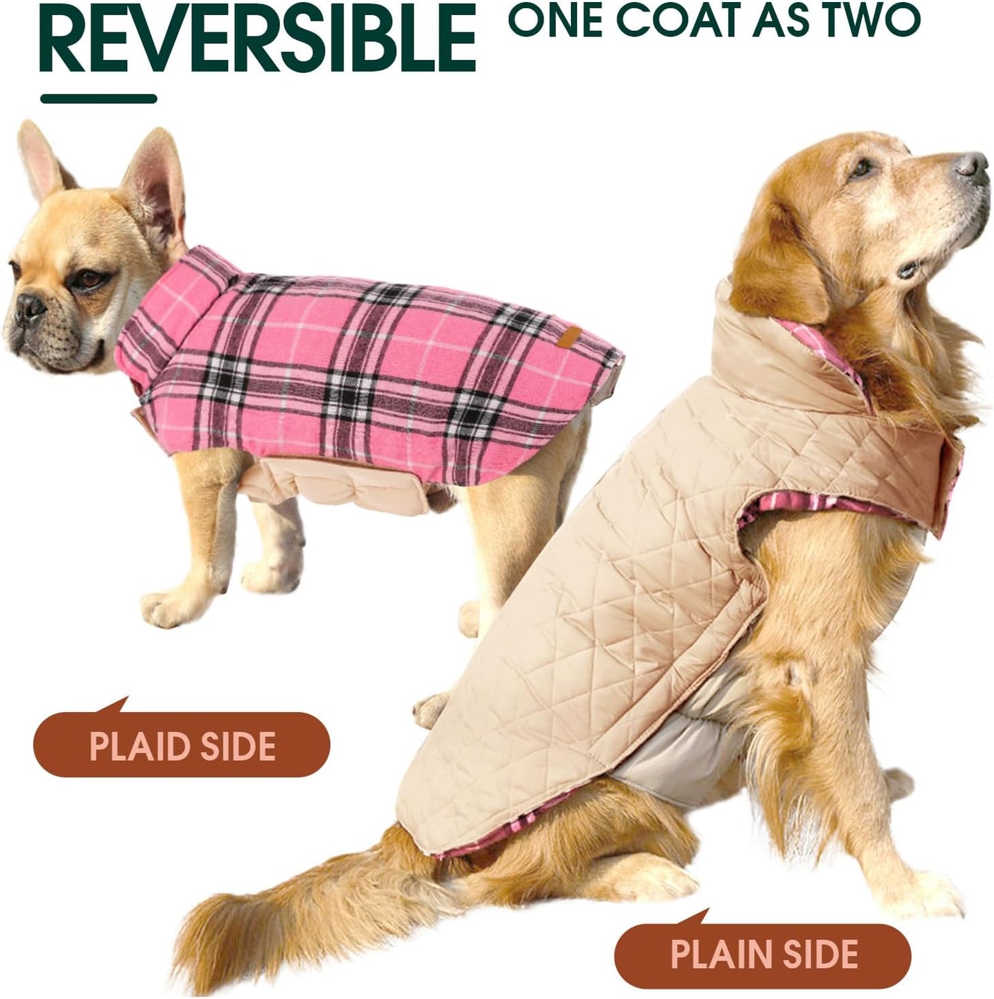 Cozy Waterproof Dog Jacket – Winter Coat in British Style