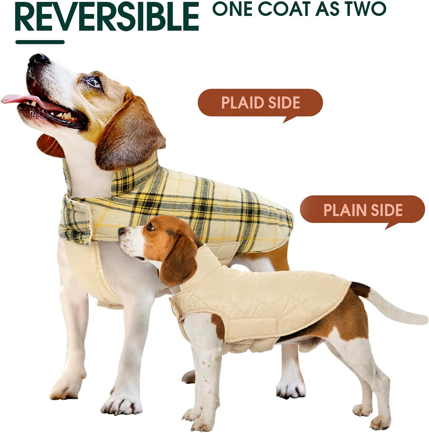 Cozy Waterproof Dog Jacket – Winter Coat in British Style