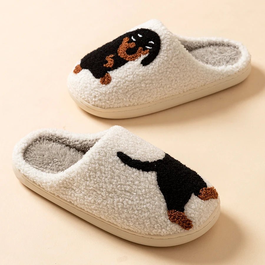 DACHTOES – Cozy Dachshund Slippers for Women – Light Winter Comfort