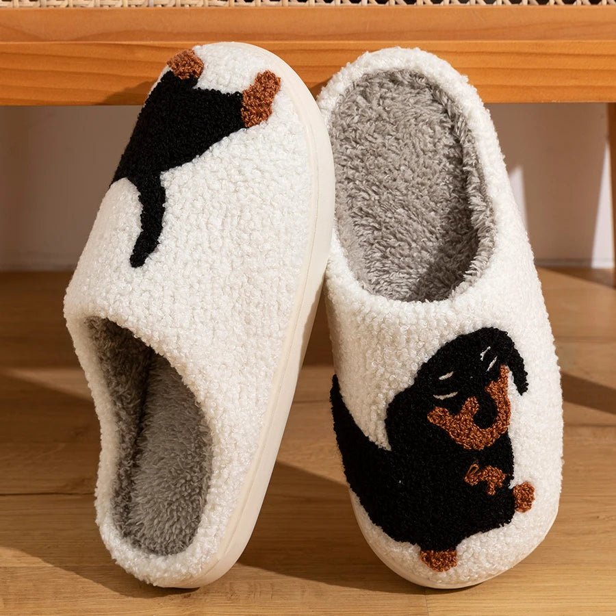DACHTOES – Cozy Dachshund Slippers for Women – Light Winter Comfort