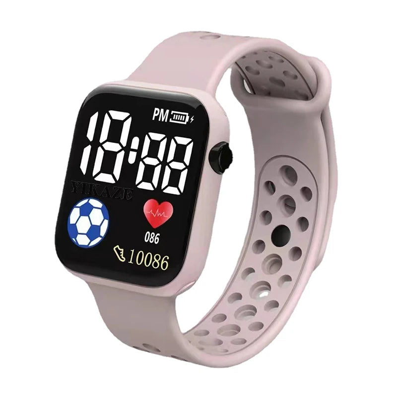 Digital Sports Watch for Kids – Waterproof Silicone Strap with Backlit Dial and Stopwatch Function