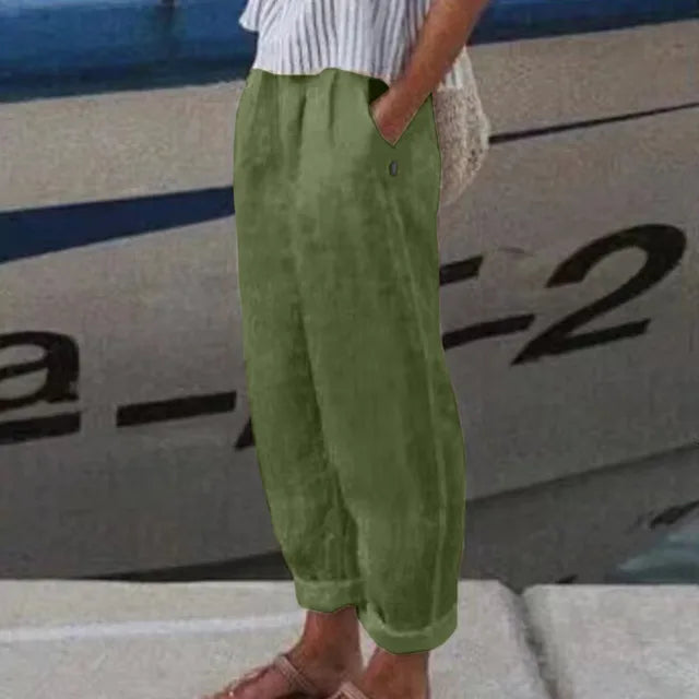 Dini Trousers with Soft Line and Side Pockets