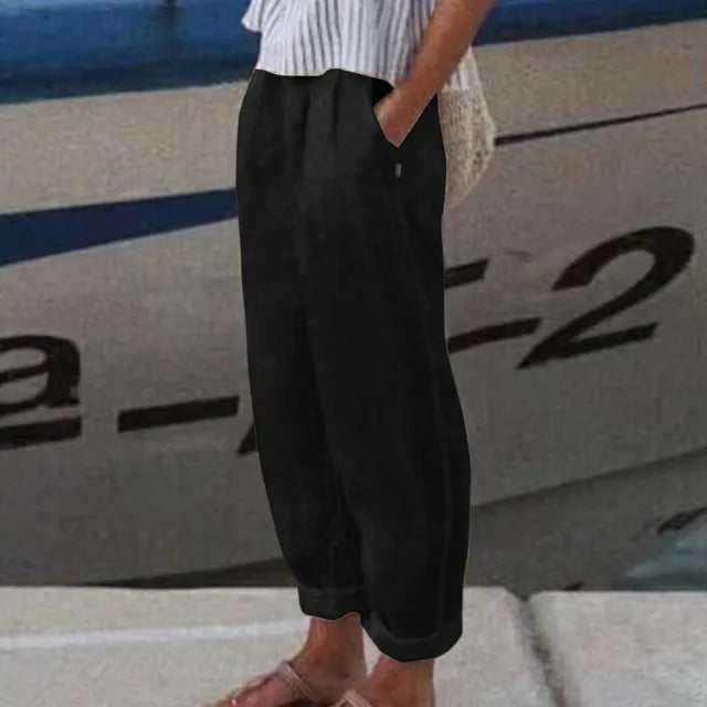 Dini Trousers with Soft Line and Side Pockets