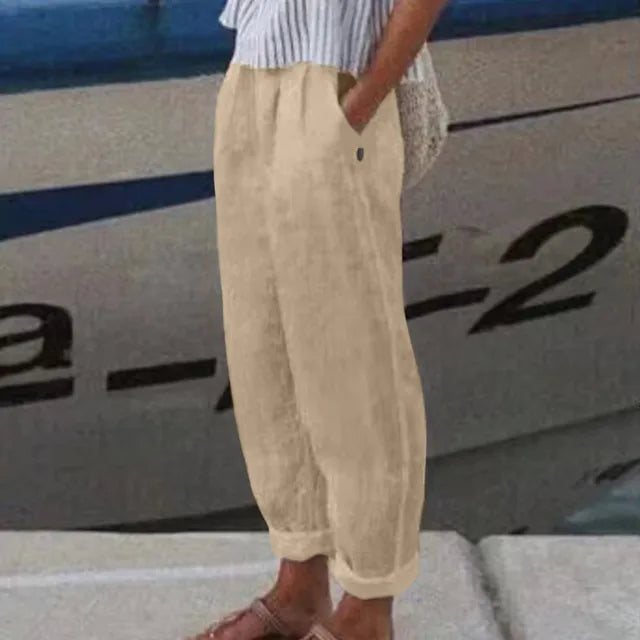 Dini Trousers with Soft Line and Side Pockets
