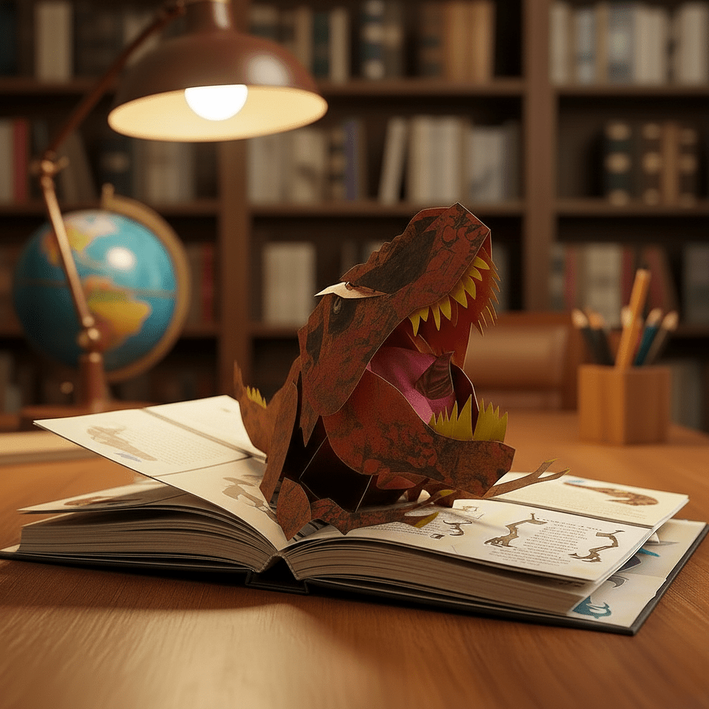 DINOCRAFT – 3D Dinosaur Pop-Up Book with Precise Scientific Insights
