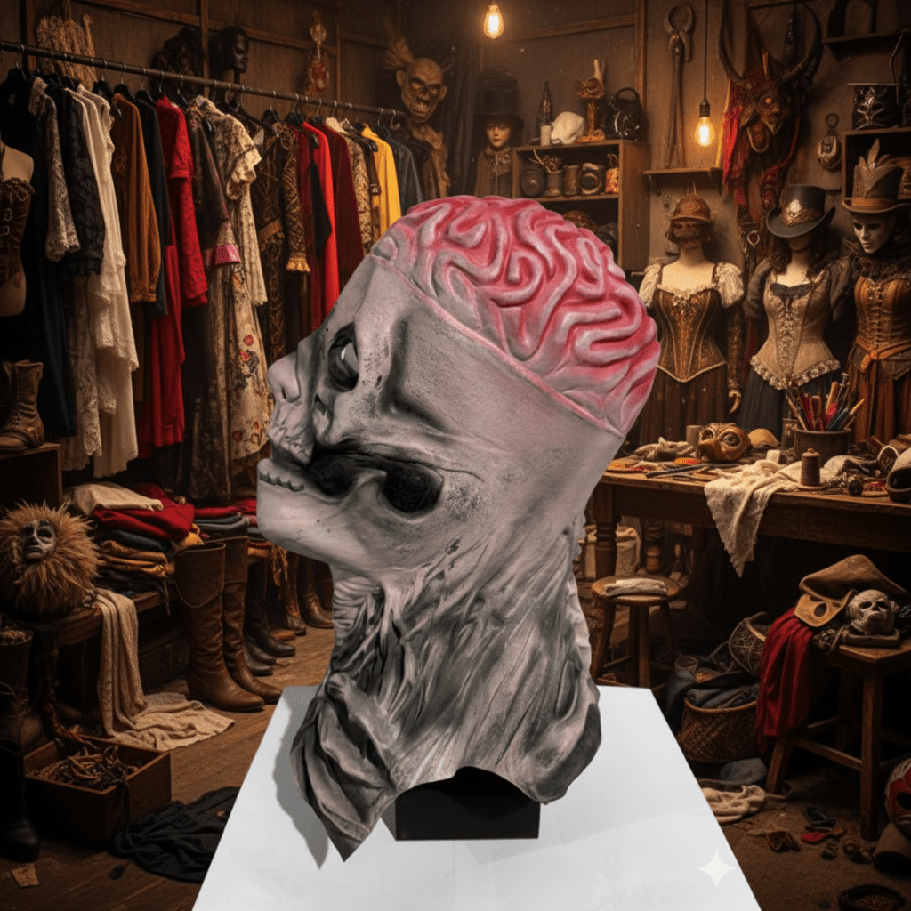 DREADSKULL – Realistic Skeleton Mask with Hat for Ultimate Halloween Transformation