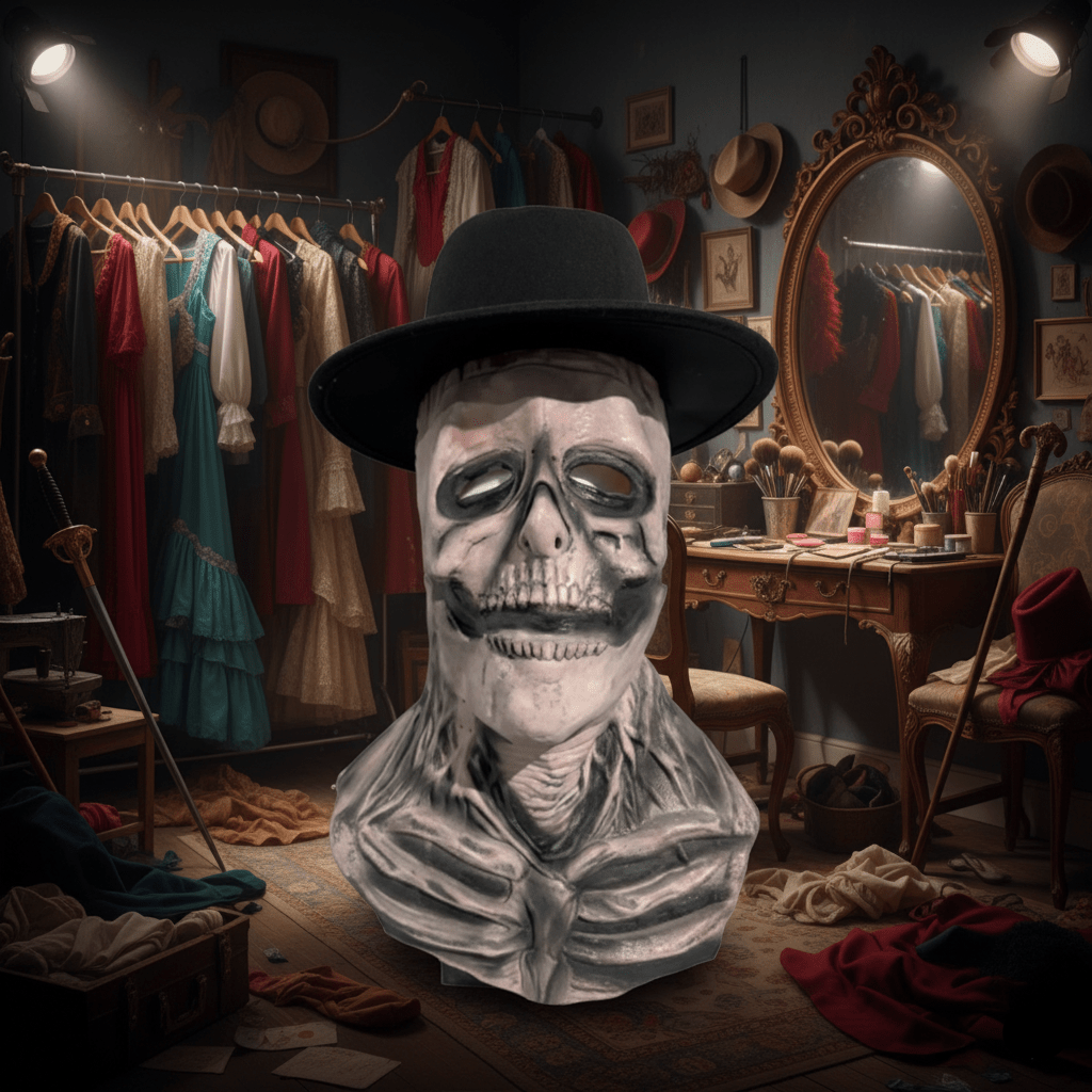 DREADSKULL – Realistic Skeleton Mask with Hat for Ultimate Halloween Transformation