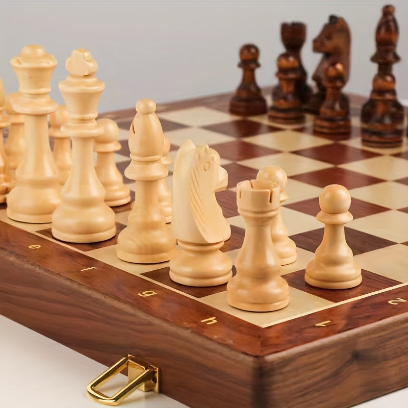 EchelonMaster Wooden Chess Set | Handmade Walnut Chessboard with Premium Game Pieces